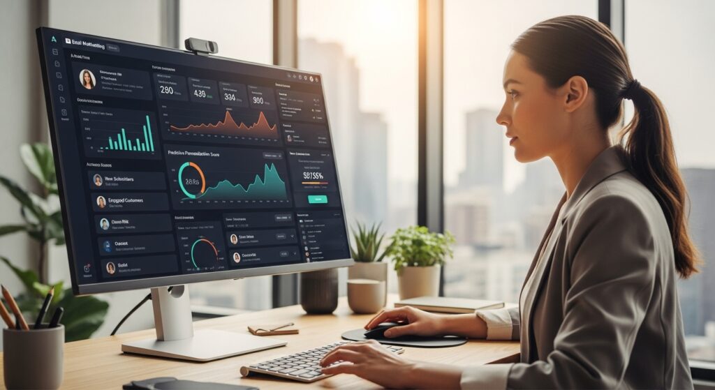 AI email personalization dashboard