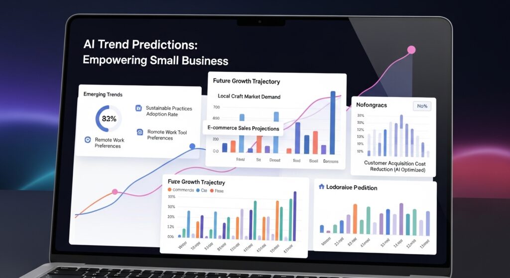 AI trend insights predictive charts showing trends for solo entrepreneurs