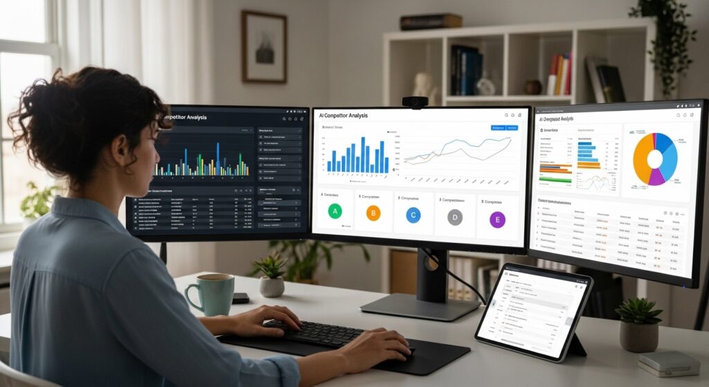 AI Edge competitor benchmarking dashboard for solopreneurs